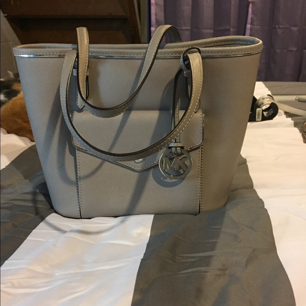 Grey Michael Kors purse